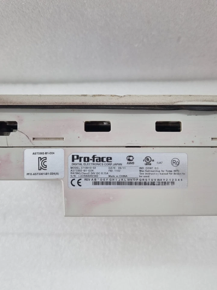 PROFACE 3710010-02 TOUCH PANEL AST3302-B1-D24 24VDC 0.75A (TOUCH NOT WORKING)